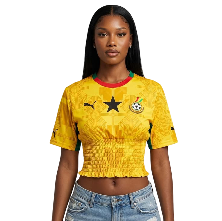 Fan wearing the Ghana · Women's kit